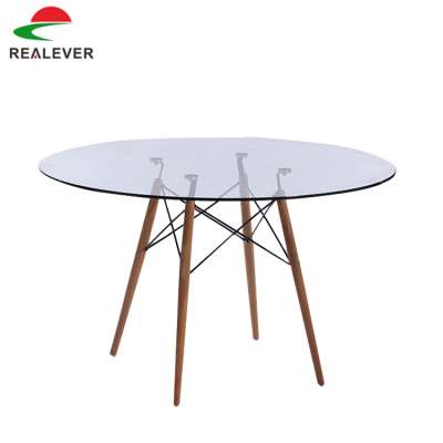 Made In China dining designer coffee glass top table design