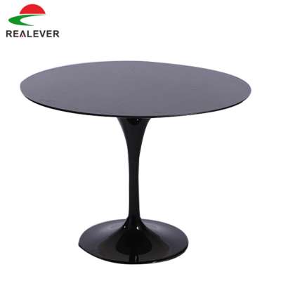 Black coffee round marble table tops