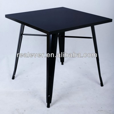 2017 hot sale square industrial metal dinning tables